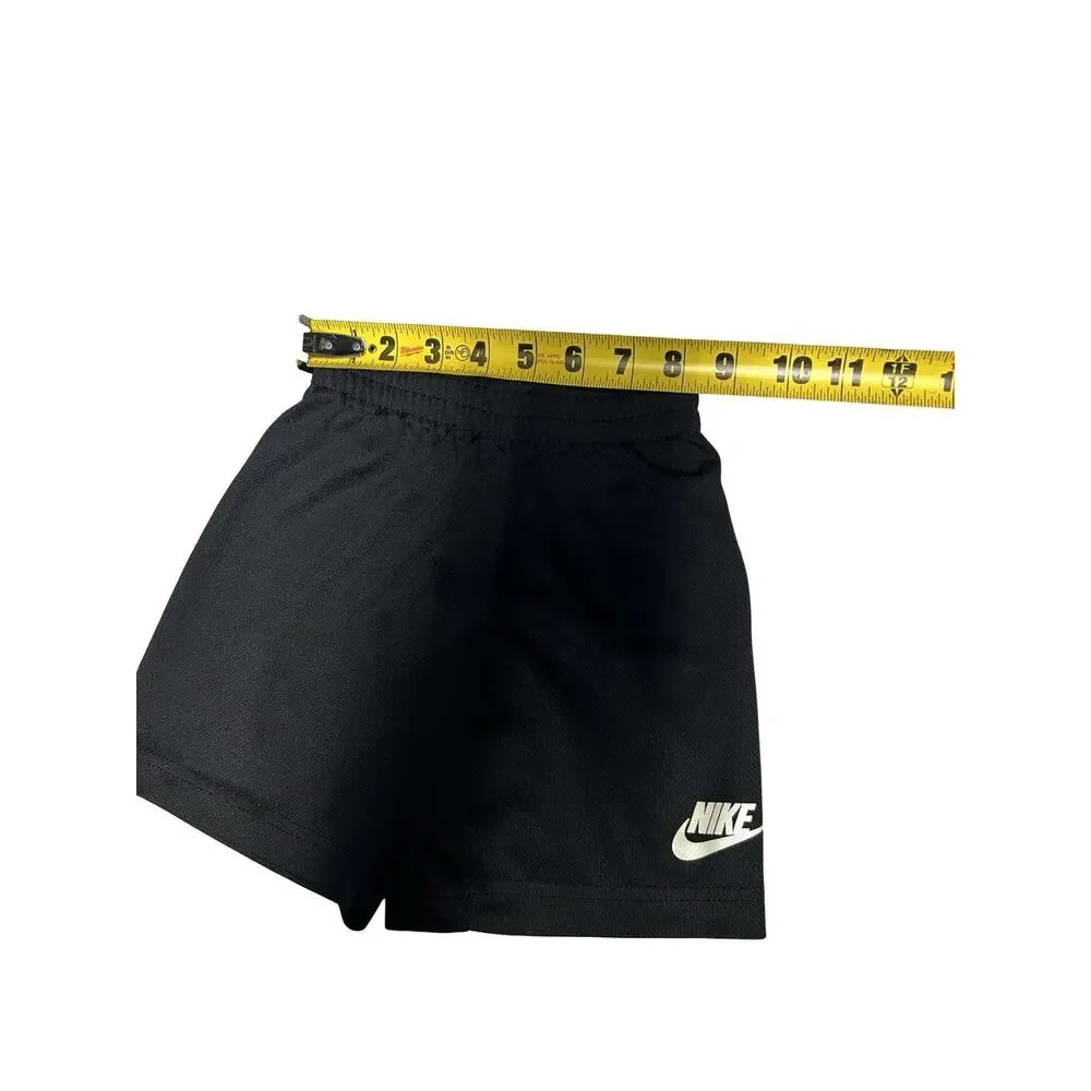 Nike Boys Black Athletic Shorts Size XS 3-4 Years Dri-FIT Active Mesh Logo Kids
